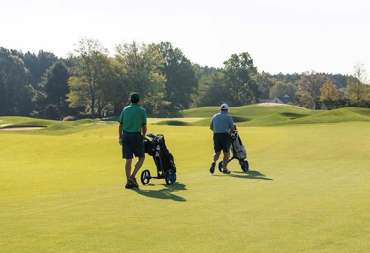 golfers on golf course